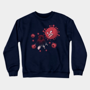 astronaut escape from virus Crewneck Sweatshirt